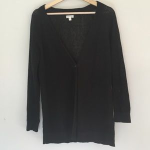 Garnet Hill Linen Cardigan Textured Organic